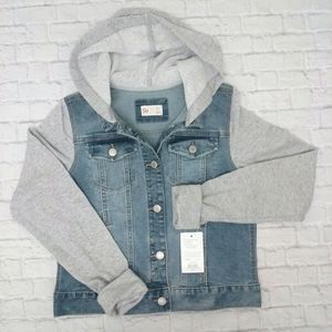 NWT SO Girls Denim Hooded Jacket